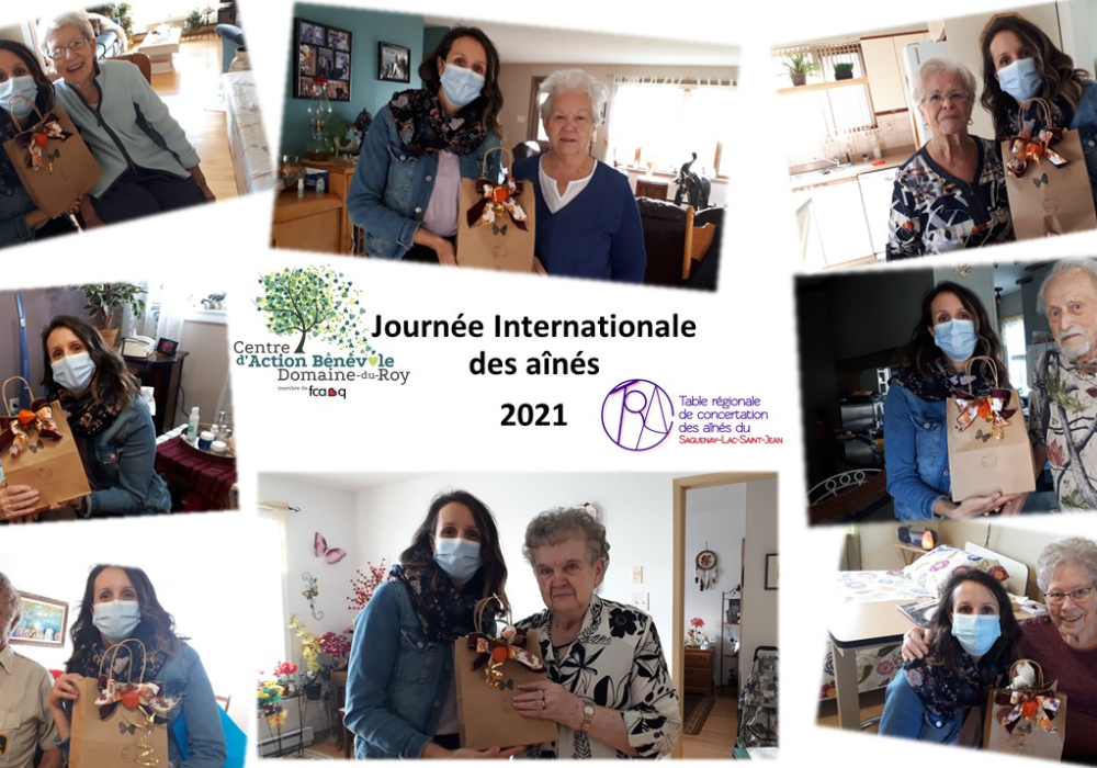 Journée internationale des aînés 2021 : Le Centre d’action bénévole Domaine-du-Roy gâte ses usagers !