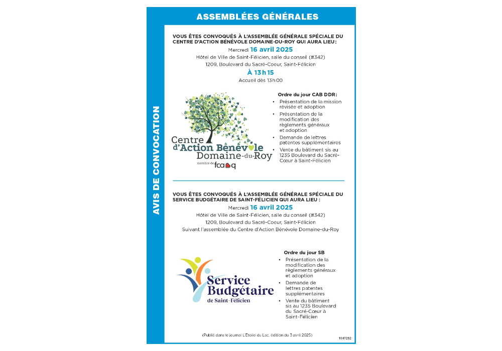 Assemblée générale spéciale